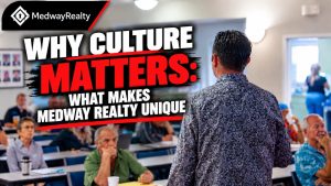 Medway Realty broker addressing a room of seated agents during a training session, illustrating why company culture matters